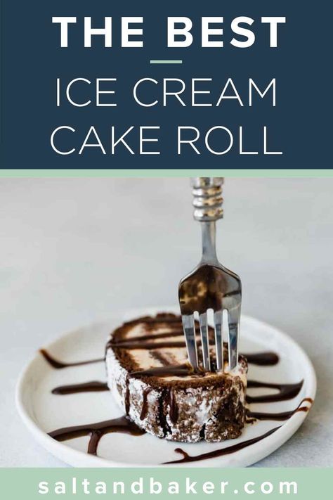 Swiss Roll Ice Cream Cake, Ice Cream Roll Cake, Ice Cream Cake Roll Recipe, Holiday Ice Cream Cake, Chocolate Ice Cream Cake Roll, Ice Cream Cake Roll, Best Ice Cream Cake, Chocolate Ice Cream Cake, Jelly Roll Cake