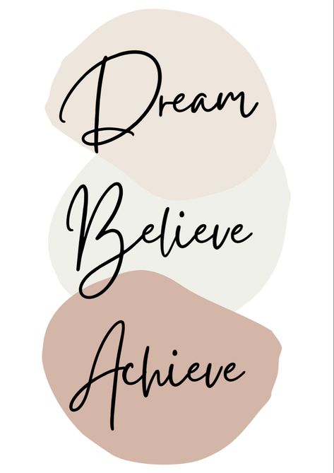 Free Printable Wall Art Quotes, Plakat Design Inspiration, Dream Believe Achieve, Vision Board Themes, Printable Wall Art Quotes, Positive Quotes Wallpaper, Inspirational Quotes Wallpapers, Boho Painting, Free Printable Wall Art