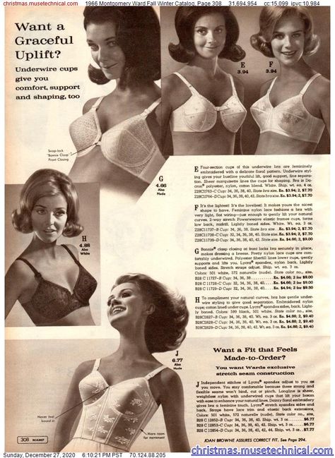 Ladies Clothing Catalogs, 1960s Lingerie, Vintage Catalog, Bouffant Hair, Retro Lingerie, Alberto Giacometti, Bra Models, Montgomery Ward, Christmas Catalogs