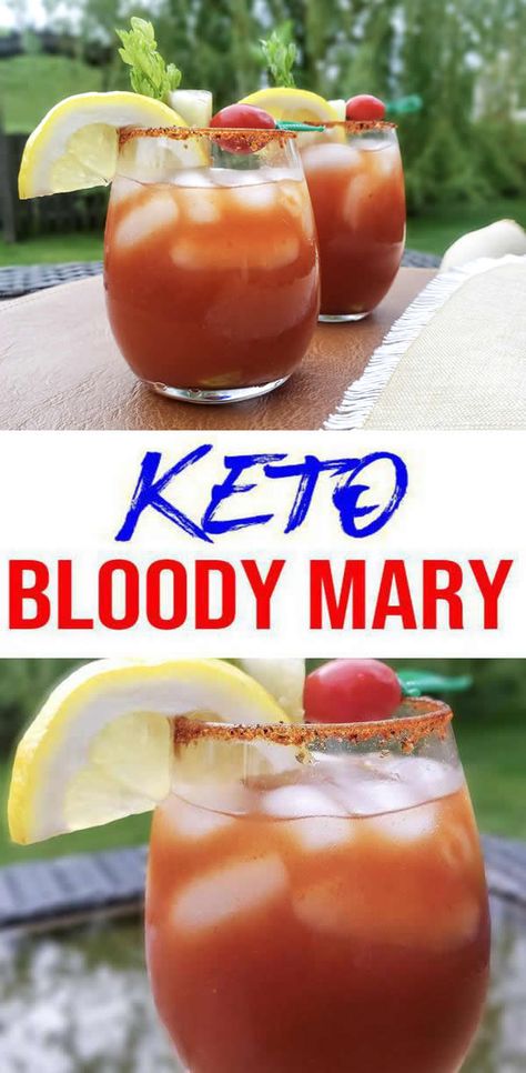 low carb keto Bloody Mary on patio table outside Football Drinks, Low Carb Alcoholic Drinks, Keto Alcohol, Blood Mary, Vodka Alcohol, Cocktail Vodka, Low Carb Cocktails, Fun Drinks Alcohol, Drinks Recipe