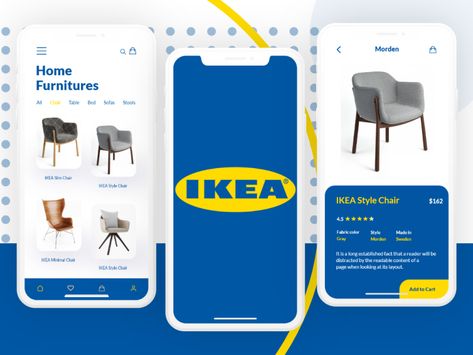 IKEA Mobile App Concept by Aymane Zaki on Dribbble Product Redesign, App Concept, Creative Photoshop, Ux Designer, Logo Pattern, Creative Professional, Concept Design, Mobile App, Global Community