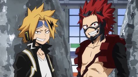 Kaminari Denki and Kirishima Eijirou || Boku no Hero Academia Kaminari Denki, Denki Kaminari, Kirishima Eijirou, My Hero Academy, Facial Expressions, Anime Boys, Boku No Hero Academia, Boku No Hero, My Hero Academia