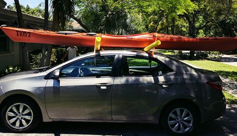 How to Transport a Kayak Without a Roof Rack: The Most Effective Ways Kayak Transport, Kayak Rack For Car, Kayak Roof Rack, Kayaking Tips, Car Roof Racks, Boat Cleaning, Florida Adventures, Kayak Rack, Sun Roof