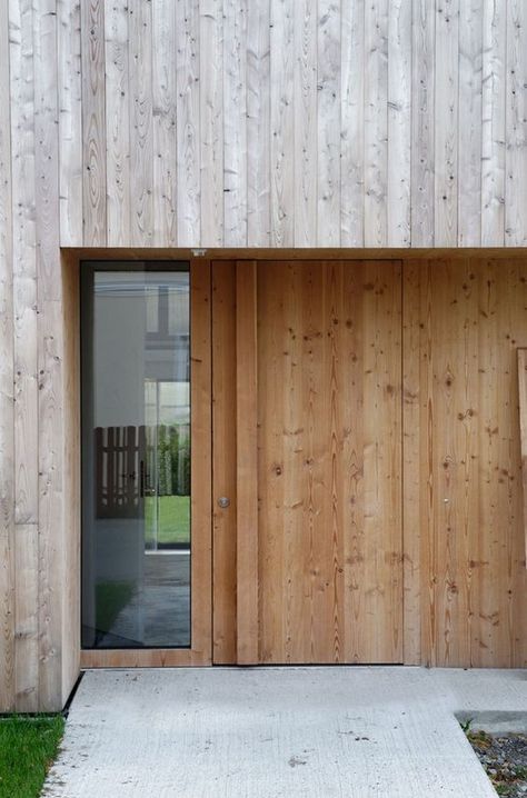 Fasad Design, Wood Facade, Wooden Facade, Wooden Front Door Design, Casa Country, Wood Architecture, Wooden Front Doors, Timber Cladding, Front Door Design