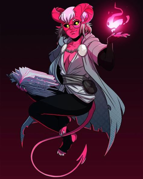 Tiefling Wizard, Female Tiefling, Wizard Art, Dnd Tiefling, Superhero Villains, Dnd Monsters, Demon Art, Dungeons And Dragons Characters, Dnd Art