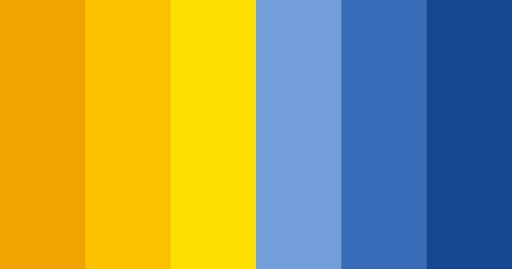 Golden Yellow And Blue Color Scheme » Blue » SchemeColor.com Yellow And Blue Color Palette, Colors Wheel, Pantone Azul, Yellow Color Palette, Yellow Pantone, Yellow Palette, Hexadecimal Color, Blue Color Combinations, Blue Color Palette