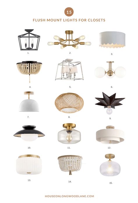 Our Favorite Closet Semi-Flush Mount Lights - House On Longwood Lane Small Foyer Lighting, Closet Light Fixtures, Semi-flush Mount Lights, Pantry Lighting, Semi Flush Mount Chandelier, Flush Chandelier, Entry Lighting, Bedroom Light Fixtures, Flush Mount Chandelier