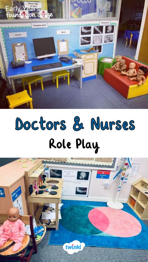 People Who Help Us Activities. Thanks to @eyfsbusylearning Kim McLaughlin People Who Help Us Role Play, People Who Help Us Eyfs Activities Art, People Who Help Us Activities, People Who Help Us Eyfs Activities, People Who Help Us Eyfs, Role Play Eyfs, Role Play Areas Eyfs, Eyfs Provision, Doctor Role Play