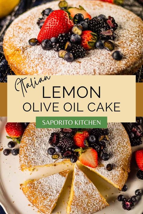 Lemon Rosemary Olive Oil Cake, Orange Olive Oil Cake, Italian Recipes Appetizers, Lemon Olive Oil Cake, Meatball Recipes Easy, Italian Olives, Lemon Olive Oil, Frosting Tips, Oil Cake