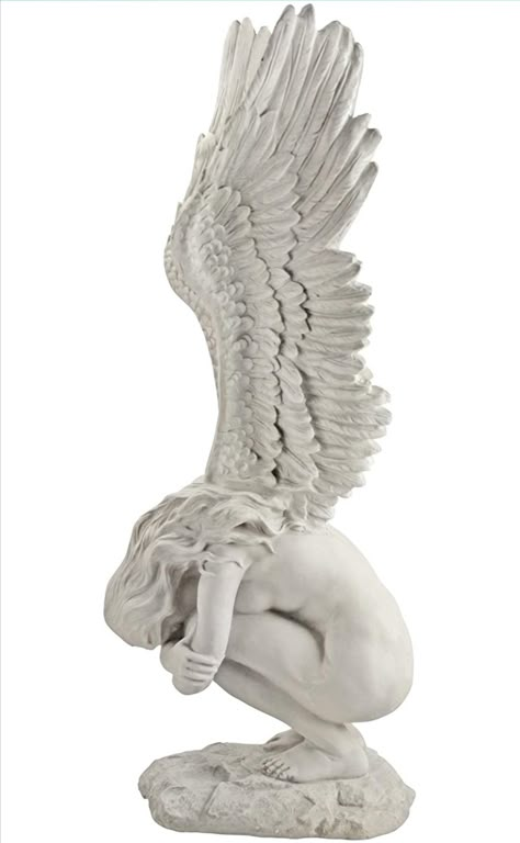 Angel Garden Statues, Angel Garden, Outdoor Garden Statues, Meditation Garden, Angel Statue, Angel Sculpture, Garden Angels, Concrete Crafts, Antique Stone