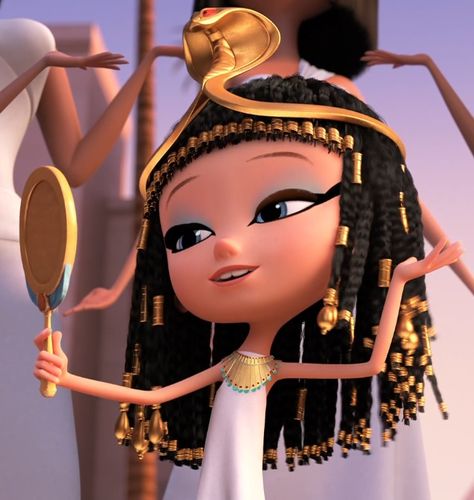 Cleopatra Cartoon Aesthetic, Ancient Egypt Anime, Egyptian Cartoon, Cleopatra Cartoon, Penny Peterson, Egyptian Princess Art, Diy Sock Puppets, Egyptian Priestess Character Design, Mr Peabody & Sherman