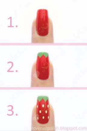 Cool nice awsome Strawberry Nail Art, Strawberry Nail, Strawberry Festival, Nails For Kids, Cute Nail Art, Dipped Nails, Fancy Nails, Tutorial Diy, Nail Art Tutorial