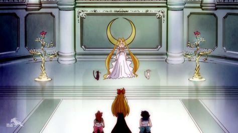 Princess Serenity and her court Silver Millenium, Earth Kingdom, Princess Serenity, Sailor Moon Crystal, Past Life, Candle Sconces, Sailor Moon, A Place, Wall Lights