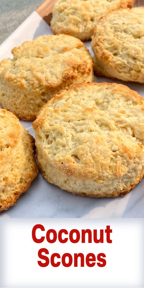 Coconut Scones Recipe Easy, Coconut Flour Scones Recipe, Coconut Scones Recipe, Coconut Scones, Raisin Scones, Breakfast Scones, English Scones, Scones Recipe Easy, Coconut Muffins