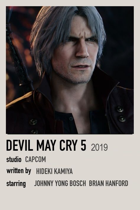 Johnny Yong Bosch, Hideki Kamiya, Video Game Print, Devil May Cry 5, Video Game Posters, Polaroid Poster, Playstation Games, Game Icon, Devil May Cry