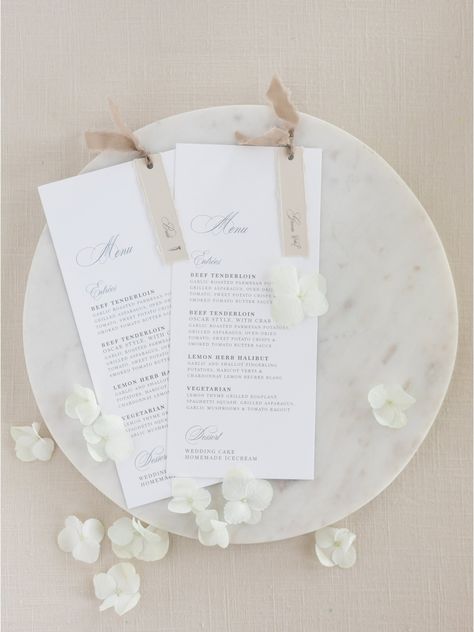 Menus + Place Cards — Hazelwood Paper Co. Wedding Menus On Table, Summer Wedding Menu, Reception Place Cards, Simple Wedding Menu, Diy Wedding Menu, Diy Wedding Programs, Decor Things, Summer Wedding Reception, Printable Wedding Menu