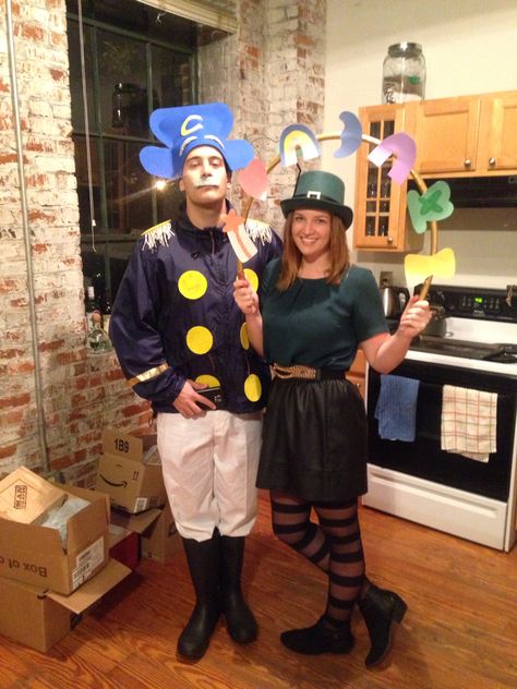 Captain Crunch and Lucky Charms Halloween Costume DIY Lucky Charms Costume Diy, Lucky Charm Costume, Captain Crunch Costume, Lucky Charms Costume, Cereal Theme, Diy Cereal, Charmed Costumes, Leprechaun Costume, Captain Crunch