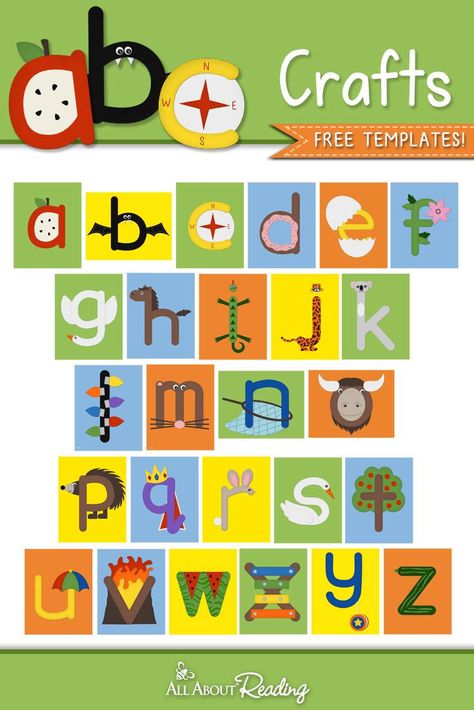 Early Learning Printables Archives - Homeschool Creations Letter M Crafts, Free Craft Templates, Preschool Letter Crafts, Alphabet Crafts Preschool, Abc Crafts, Scrapbook Fonts, Alphabet Letter Crafts, Animal Craft, Learning Printables