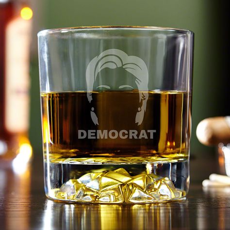 Politics can be stressful, but whiskey can help! Support her and support whiskey with this awesome whiskey glass. Laser engraved with Hillary's perfect coif and your favorite party Democrat. Bourbon Glasses, Home Wet Bar, Personalized Whiskey Glass, Engraved Whiskey Glass, Best Bourbons, Whiskey Lover Gifts, Whiskey Tumbler, F 15, Personalized Whiskey