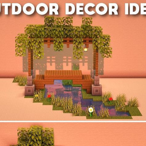 Spudetti - Minecraft Builds on Instagram: "A couple of outdoor decoration ideas that you can add to your Minecraft worlds! 🌳 These designs are perfect to add that extra bit of colour and detail to your world. I hope you like them! ➖➖➖➖➖➖➖➖➖➖➖➖ Texture pack: x32 Faithful v1.16.4 Shaders: BSL ➖➖➖➖➖➖➖➖➖➖➖➖ #minecraft #minecraftbuilds #minecraftideas #minecraftyoutuber #minecrafter #minecrafttutorial #minecraftbuild #minecraftdecorations #minecraftdetail #minecrafthowto #minecraftonly #minecr Minecraft Extra Builds, Minecraft Building Ideas Couple, Minecraft Builds To Add To Your World, Couples Minecraft, Minecraft Couple Ideas, Couple Minecraft Builds, Minecraft Outdoor Decor, Minecraft Details, Diamond Pickaxe