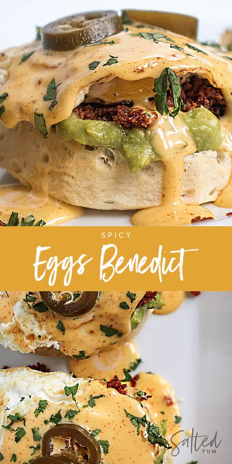 Keto Egg Recipe, Brunch Party Recipes, Recipe For Hollandaise Sauce, Bacon Sauce, Eggs Benedict Recipe, Chorizo And Eggs, Spicy Eggs, Breakfast Specials, Sauce Hollandaise