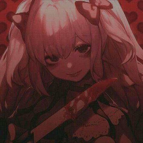 Arte Do Kawaii, Red Icons:), Gothic Anime, Anime Profile, Creepy Cute, Dark Anime, Dark Aesthetic, Aesthetic Art, Anime Character