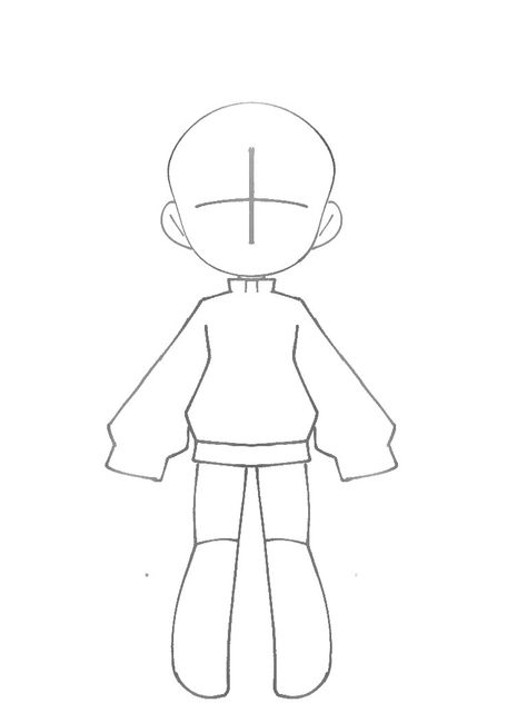 Credit me if you used it :3 Chibi Body Base Drawing, Free Art Poses, 3 Bases 3 Artists, Free Bases For Drawing, Free Poses Drawing, Kid Drawing Base, Art Base Chibi, Body Base Drawing Chibi, Cute Chibi Sketch