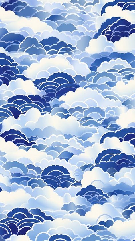 Tile pattern of cloud backgrounds outdoors nature. | premium image by rawpixel.com / Ratcharin Noiruksa Japan Cloud Art, Wind Pattern Design, Asian Cloud Pattern, Chinese Clouds Pattern, Japanese Clouds Illustration, Japanese Prints Pattern, Chinese Cloud Pattern, Japanese Cloud Pattern, Scorpio Wallpaper