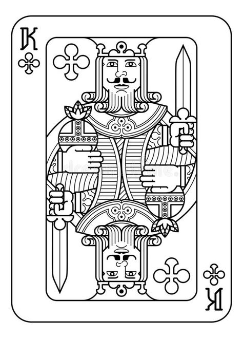 Playing Card King of Spades Black and White royalty free illustration Playing Card King, King Playing Card, Poker King, A Playing Card, Card Playing, King Card, Hearts Playing Cards, King Of Spades, Playing Cards Art