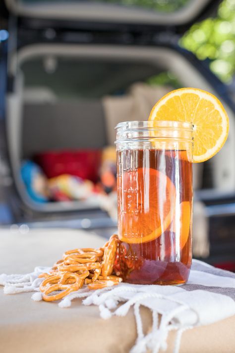 Georgia fans know Sweet Tea, and on a blazing game day, there's no better way to stay cool. You could go for plain old lemon slices, but oranges add a subtle burst of tropical flavor to the mix that's anything but boring—just like a Bulldogs game.  Get the recipe.   - Delish.com Spiked Sweet Tea, Tailgate Drinks, Brunch Cocktail Recipes, Cookout Menu, Sweet Tea Recipes, Georgia Bulldog, Brunch Spread, Boozy Brunch, Brunch Drinks