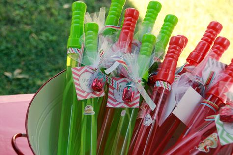 Strawberry Shortcake Party Favors  Bubble Wands - for the boys & girls!  www.andreasteed.com Strawberry Shortcake Ideas, Strawberry Shortcake Party Favors, Festival Birthday Party, Watermelon Birthday Parties, Strawberry Shortcake Birthday, Strawberry Shortcake Party, Watermelon Party, Strawberry Party, Watermelon Birthday