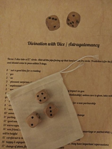 Dice Divination Set with 3 Wooden Dice, Muslin Drawstring Bag, and Instructions https://etsy.me/3FPXXct #wicca #witchcraft #pagan #divination #dice #astragalomancy #witchybywillow Dice Divination, Divination Dice, Divination Methods, The Dalai Lama, Black Chickens, Wooden Dice, Wicca Witchcraft, Divination Tools, Dalai Lama