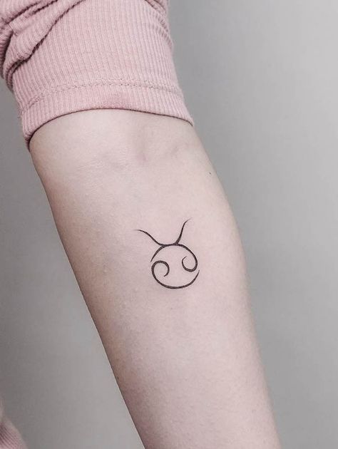 52 Gorgeous Taurus Tattoos with Meaning - Our Mindful Life Tiny Tattoos Taurus, Taurus Wrist Tattoos For Women, Pisces Taurus Tattoo, Taurus Minimalist Tattoo For Women, Taurus Back Tattoo Women, Pieces And Taurus Tattoo, Taurus And Cancerian Tattoo, Pisces And Taurus Tattoo Together, Taurus Female Tattoo