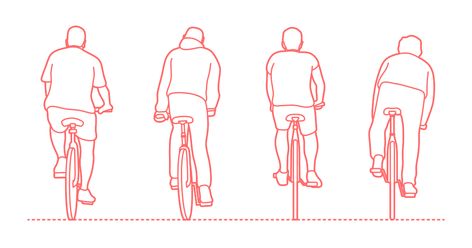 Cycling Men - Casual (Back) Dimensions & Drawings | Dimensions.com Cycling Drawing, People Riding Bikes, Sketch People, Cycle Drawing, Cycling Men, Fast Drawing, Sketch Practice, Back Drawing, Human Sketch