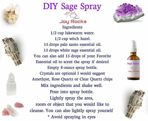 Sage Spray Diy, Sage Spray, Palo Santo Essential Oil, Diy Room Spray, Condos Apartments, Diy Generator, Linen Couch, Magickal Herbs, Witchy Tips