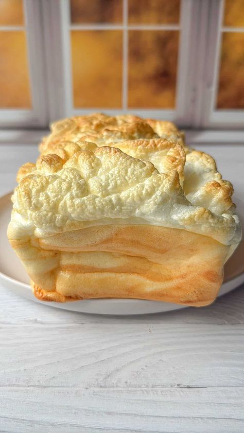 Cloud Bread Recipe Gluten Free Cloud Bread, Cloud Bread Loaf, Cloud Bread Recipe, Modern Nonna, Bread Substitute, Keto Baking, Homemade Nutella, Cloud Bread, Dairy Free Yogurt