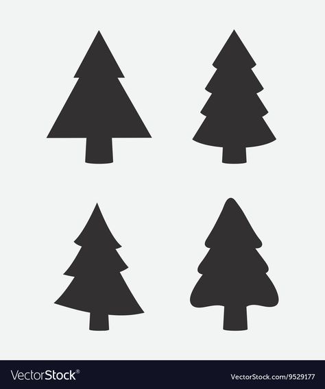 Merry Christmas Design, Flat Background, Tree Icon, Pine Trees, Pine Tree, Design Vector, Christmas Design, Icon Set, High Res