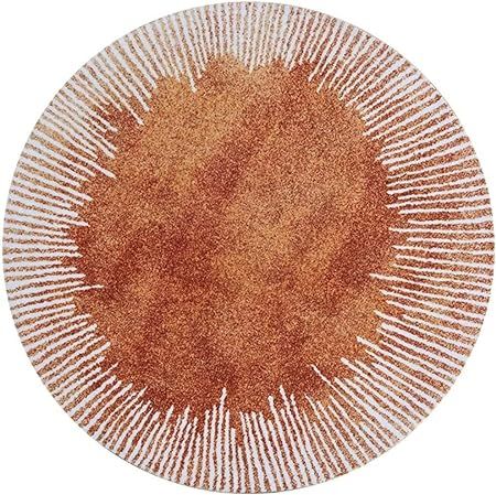 Amazon.com: Mamatong Burnt Orange White Stripes Bordered Round Area Rug for Living Room Modern Abstract Pattern Dining Kitchen Runner Rugs Soft Fluffy Circle Bedroom Floorcover Home Office Rug 5ft : Home & Kitchen Rugs In Living Room Modern, Rug In Dining Room, Rug Under Kitchen Table, Rugs In Bedroom, Modern Floor Rugs, Dining Room Large, Large Modern Rugs, Modern Round Rugs, Floor Rugs Living Room