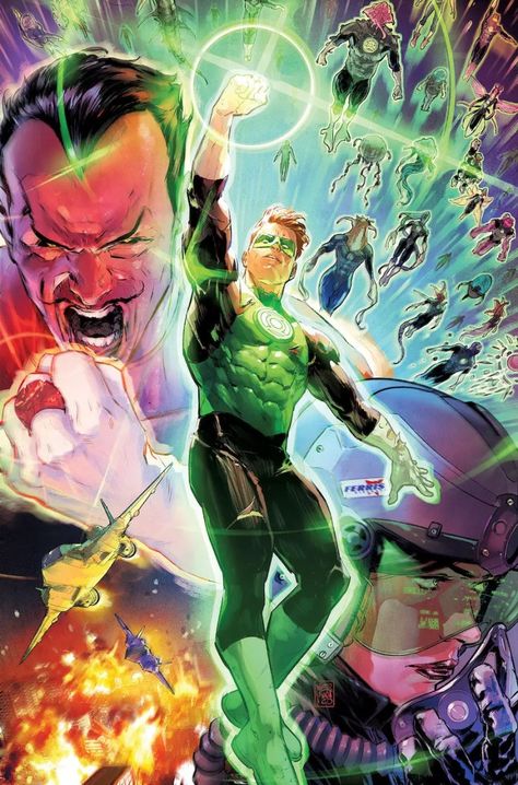 Green Lantern Power Ring, Green Lantern Hal Jordan, Hal Jordan, Lantern Art, John Stewart, Green Lantern Corps, Arte Dc Comics, Bd Comics, Red Lantern