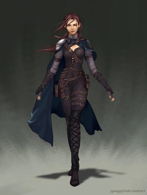 Character Art - Dexterity-based - Imgur Rogue Dnd, Arcane Trickster, Fantasy Outfits, Character Design Cartoon, Warrior Outfit, Female Armor, Art Outfits, Leather Armor, Deviant Art