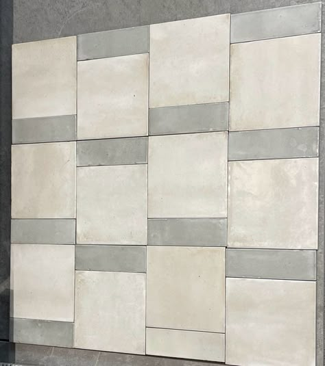 Rectangular Tiles, 8x8 Tile Floor, Floor Wall Tile Combinations, Large Rectangular Tile Patterns, Square Tile Layout Patterns, Square Tile Patterns, Marazzi Tile Bathroom, Grey Pattern Tile, Tile Pattern