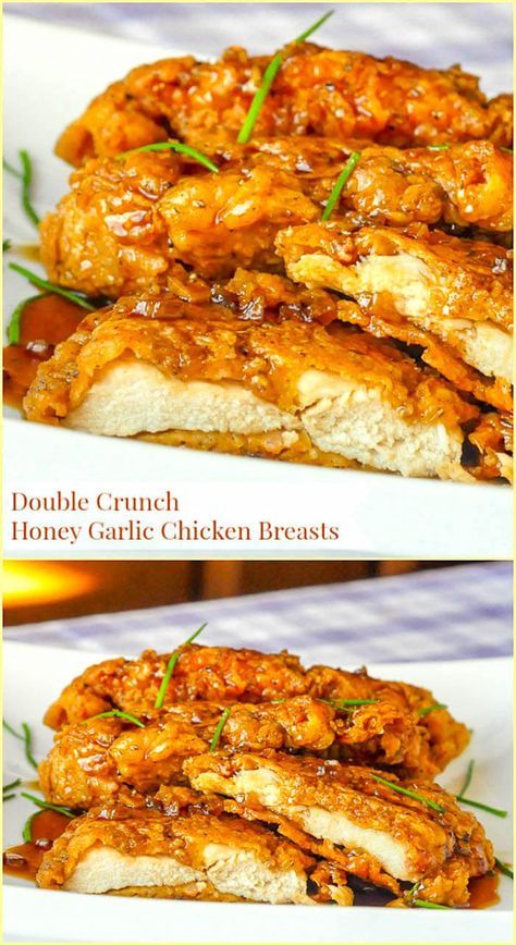 Chicken With Sauce, Double Crunch, Chicken Dishes Easy, Health Guru, Honey Garlic Chicken, God Mat, Honey Garlic, Most Popular Recipes, Garlic Chicken