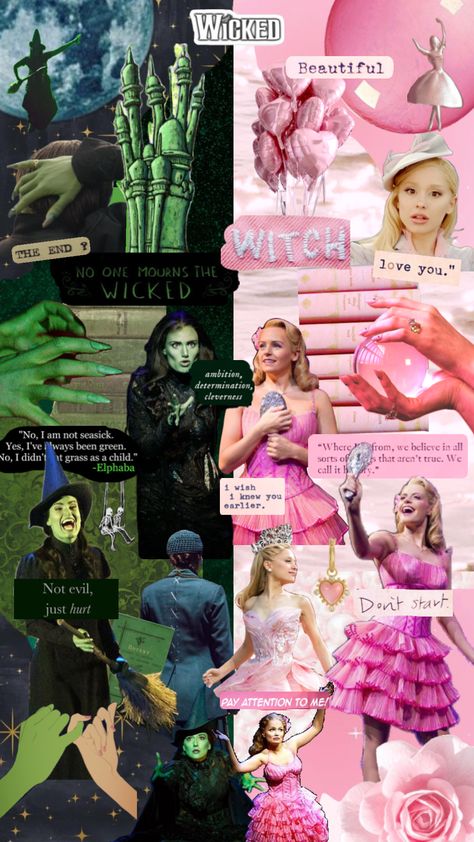 Wizard Of Oz Musical, Elphaba And Glinda, Broadway Costumes, Conan Gray Aesthetic, Wicked Musical, Glinda The Good Witch, Sailor Moon Wallpaper, Defying Gravity, Music Sing