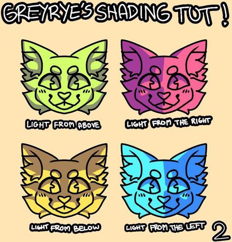 Cat Shading Tutorial, Drawing Tips Animals, Art Tutorials Shading, Cat Shading Drawing, Cat References Drawing, How To Draw Warrior Cats Tutorials, Warrior Cats Tutorial, How To Draw Shading, Warrior Cats Art Tutorial