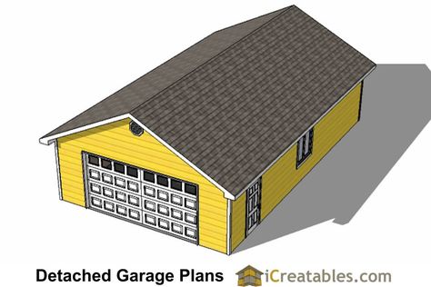 24x40 Garage, Detached Garage Plans, Garage Plans Detached, Log Cabin Floor Plans, Modern Courtyard, Two Bedroom House, French Country House Plans, Cabin Floor, 2 Bedroom House Plans