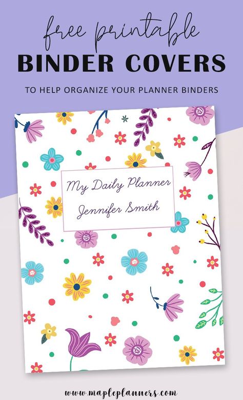 Free Printable Binder Covers Binder Dividers Printable Free, Free 2024 Printable Planner, Cute Binder Covers Printables Free, Free Printable Binder Covers Editable, Binder Cover Templates Free Editable, Orginzation Ideas, Free Binder Cover Printables Editable, Cute Binder Covers Printables, My Planner Cover