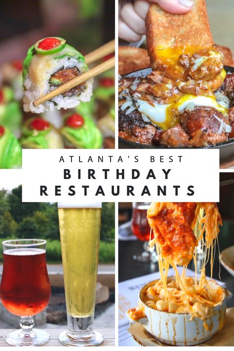 Atl Birthday Trip, Atlanta Birthday Dinner, Dinner In Atlanta, Atlanta Birthday Ideas, Birthday In Atlanta, Atl Restaurants, Places In Atlanta, Birthday Stand, Birthday Dinner Ideas