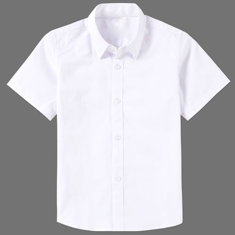 Boys White Shirts for Kids Clothes Solid Cotton Short Sleeve Formal Shirts Teenagers School Uniform 6 8 10 12 14 Years Vestidos Soft Boy Outfits, Outfit Ideas School, Shirt Outfit Men, School Id, Outfits Baggy, Boys Uniforms, Uniform Shirts, Uniform Design, Mens Fashion Classy