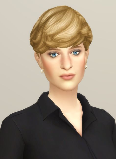 Diana Hair II / Shorter (20 color) | Rusty's on Patreon Diana Hair, Princess Diana Hair, Sims 4 Patreon, Sims 4 Cas, Princesa Diana, Sims 4 Clothing, Maxis Match, Custom Content, Sims 4 Mods