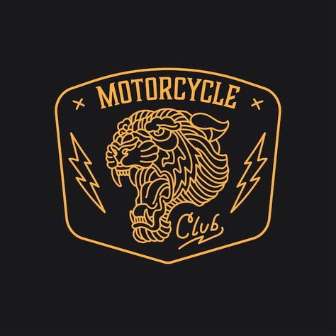 Biker Logo Design Motorcycle Clubs, Motorcycle Brand Logo, Tiger Logo Design Ideas, Motorcycle Logo Design Graphics, Motorcycle Branding, Biker Graphics, Motorcycle Club Logo, Biker Logo Design, Motorcycles Logo Design